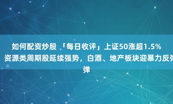 如何配资炒股 「每日收评」上证50涨超1.5%，资源类周期股延续强势，白酒、地产板块迎暴力反弹
